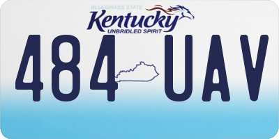 KY license plate 484UAV