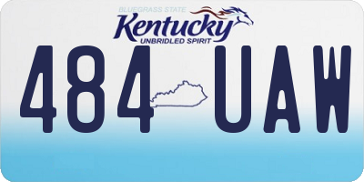 KY license plate 484UAW