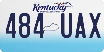 KY license plate 484UAX