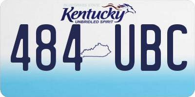 KY license plate 484UBC