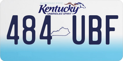 KY license plate 484UBF