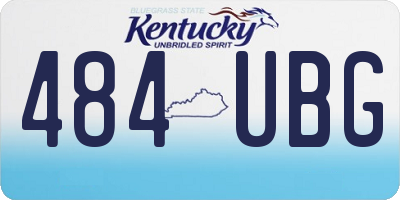 KY license plate 484UBG