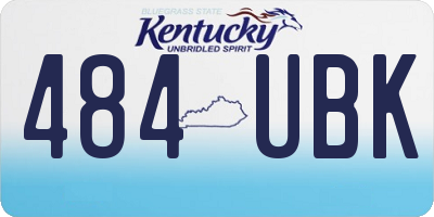 KY license plate 484UBK