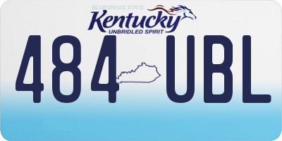 KY license plate 484UBL