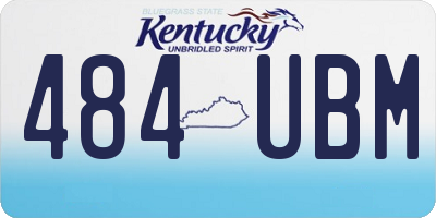KY license plate 484UBM