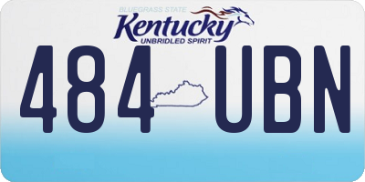 KY license plate 484UBN