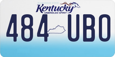 KY license plate 484UBO