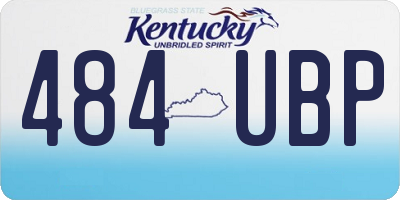 KY license plate 484UBP