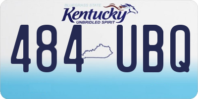 KY license plate 484UBQ