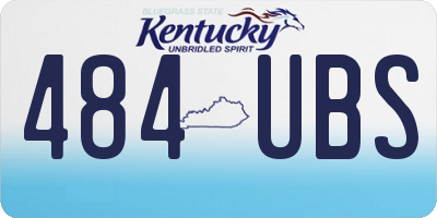 KY license plate 484UBS