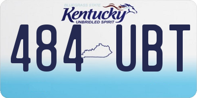 KY license plate 484UBT