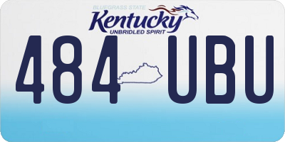 KY license plate 484UBU