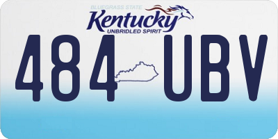 KY license plate 484UBV