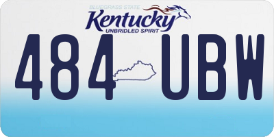 KY license plate 484UBW