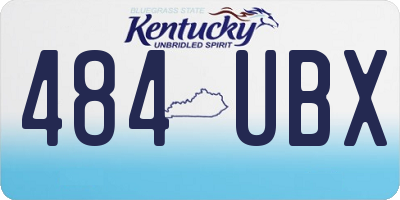 KY license plate 484UBX