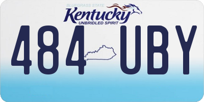 KY license plate 484UBY