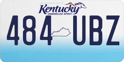 KY license plate 484UBZ