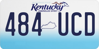 KY license plate 484UCD