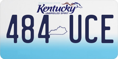 KY license plate 484UCE
