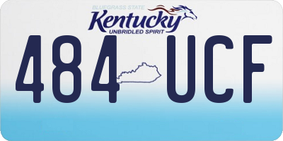 KY license plate 484UCF