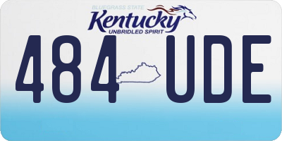 KY license plate 484UDE