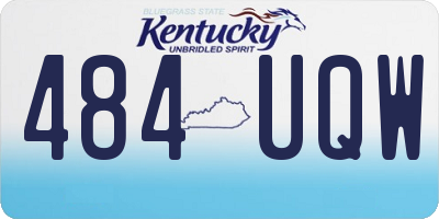 KY license plate 484UQW