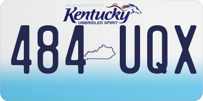KY license plate 484UQX