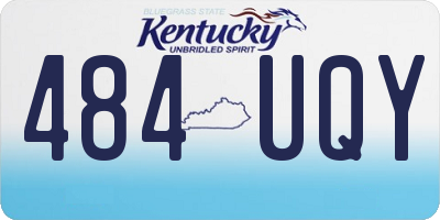 KY license plate 484UQY
