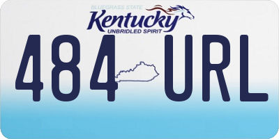 KY license plate 484URL