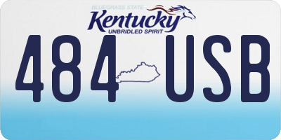 KY license plate 484USB