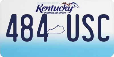 KY license plate 484USC