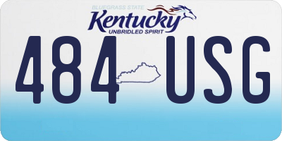 KY license plate 484USG