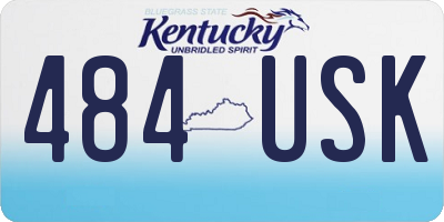 KY license plate 484USK