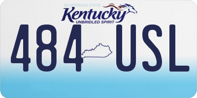 KY license plate 484USL