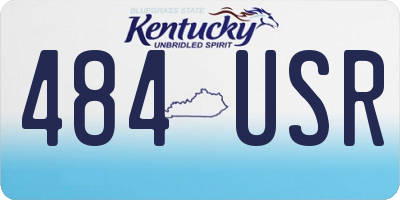 KY license plate 484USR