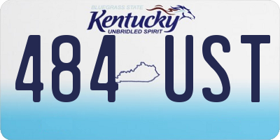 KY license plate 484UST