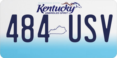 KY license plate 484USV