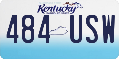 KY license plate 484USW