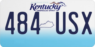 KY license plate 484USX