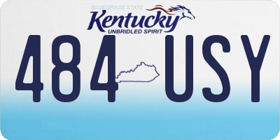 KY license plate 484USY