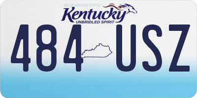 KY license plate 484USZ