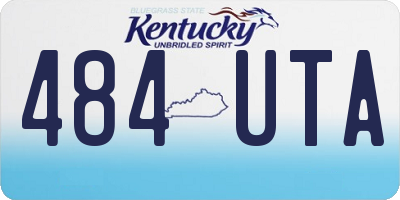 KY license plate 484UTA