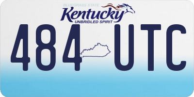 KY license plate 484UTC