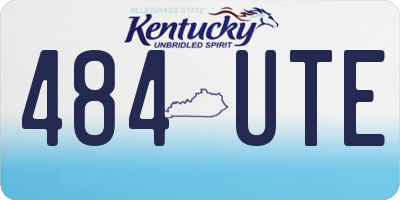 KY license plate 484UTE
