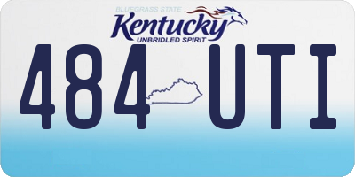 KY license plate 484UTI