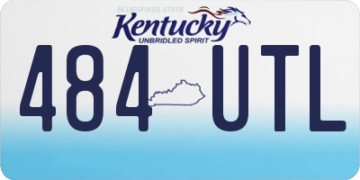 KY license plate 484UTL