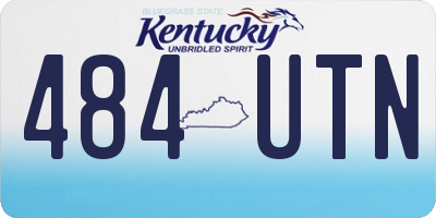 KY license plate 484UTN