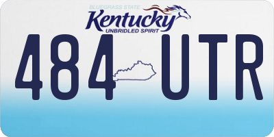 KY license plate 484UTR