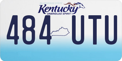 KY license plate 484UTU