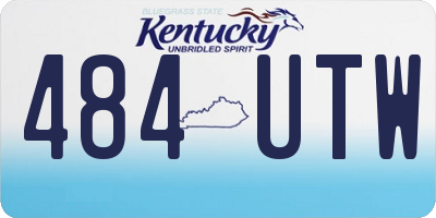 KY license plate 484UTW